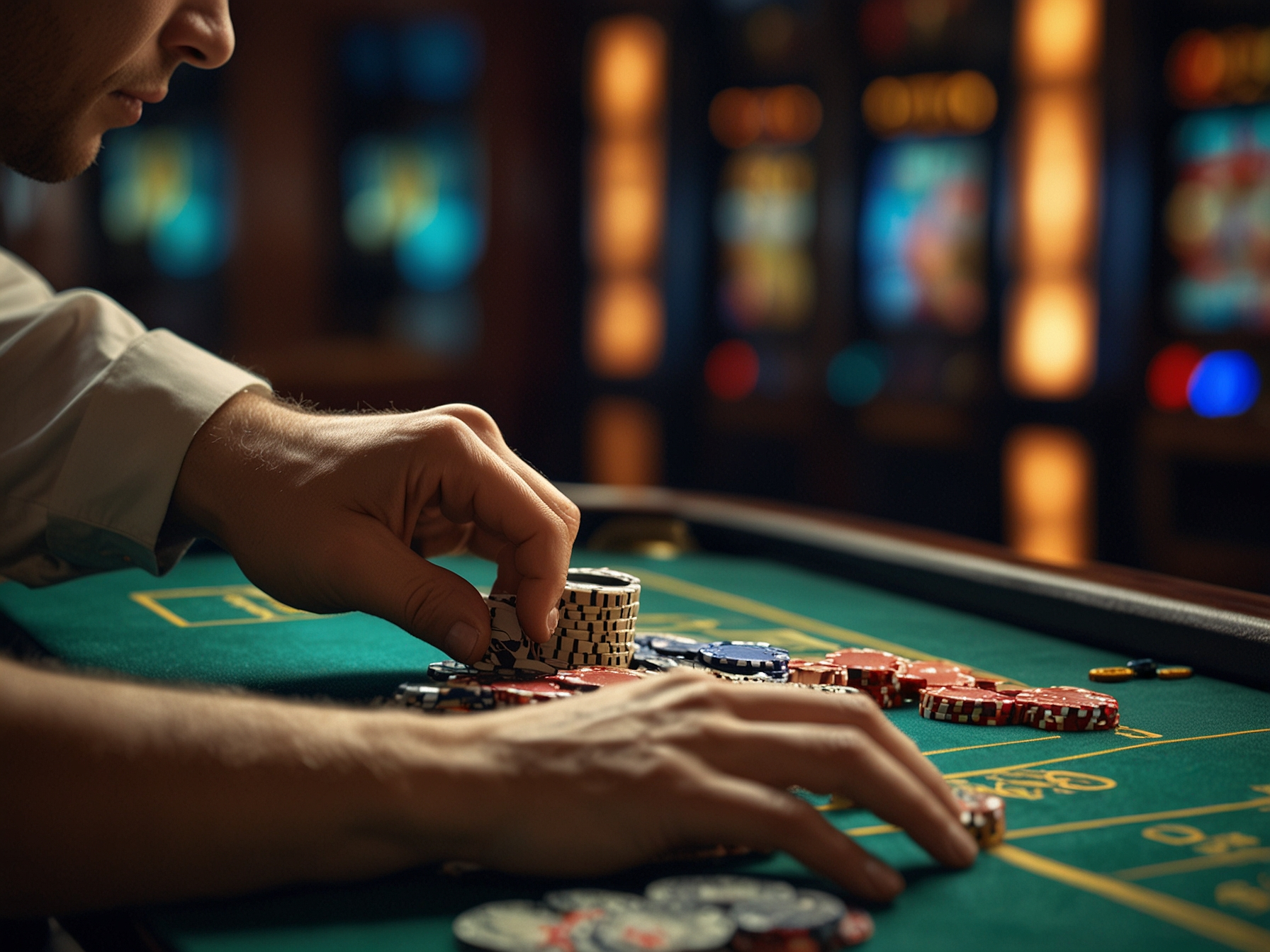 Użytkownik grający na stronie mobilnej na smartfonie